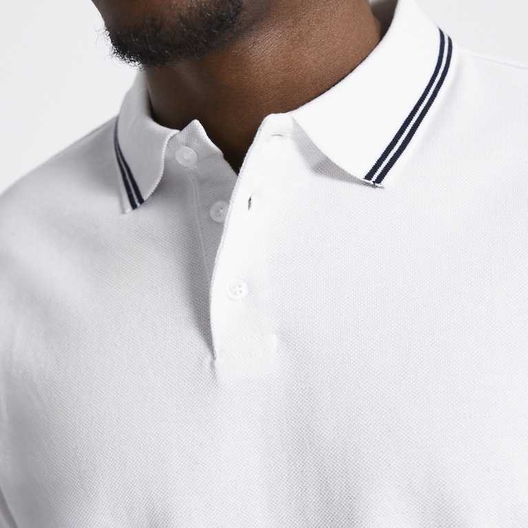 Polo shirt "Alan stripe" White